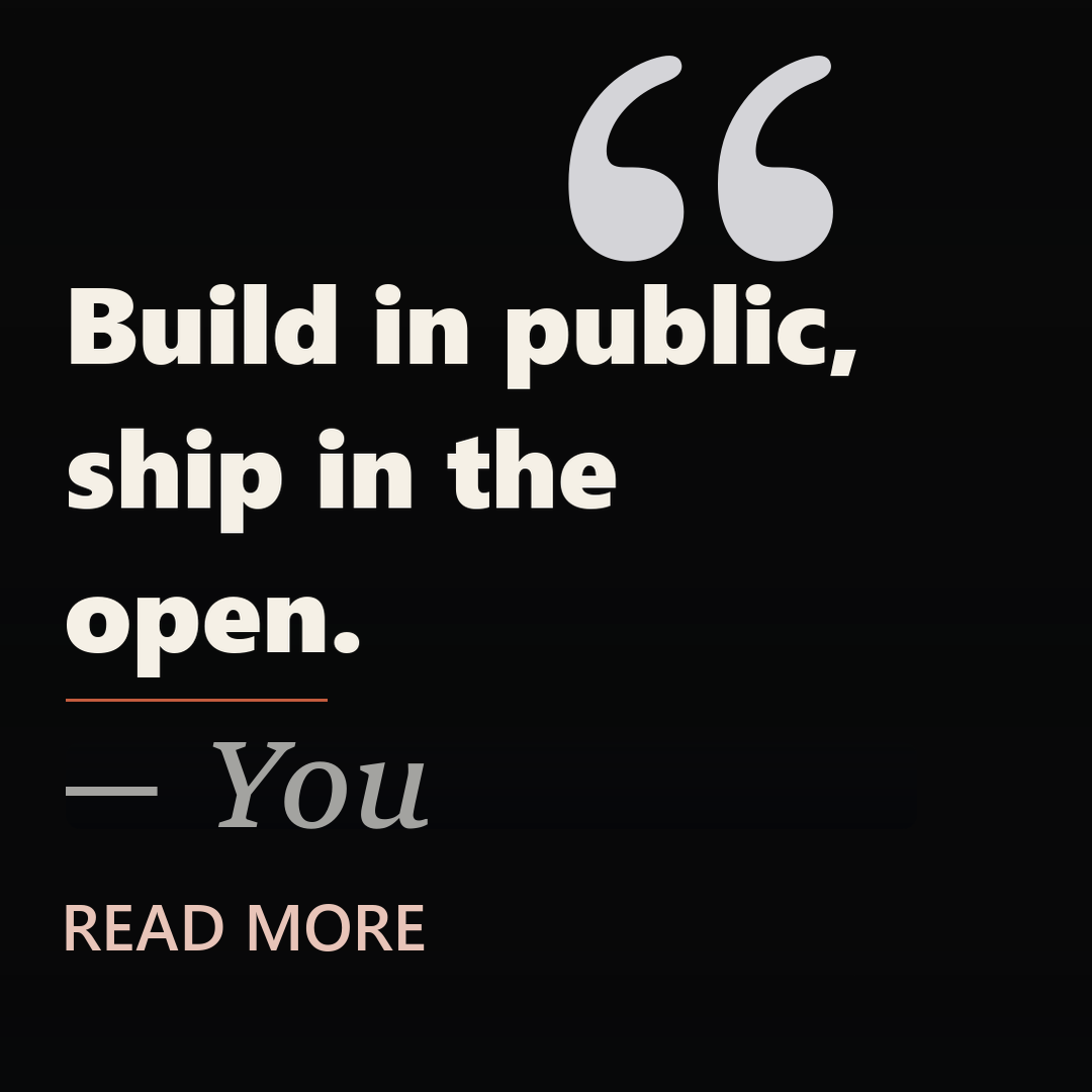 Quote social post template preview: Quiet tools Loud outcomes